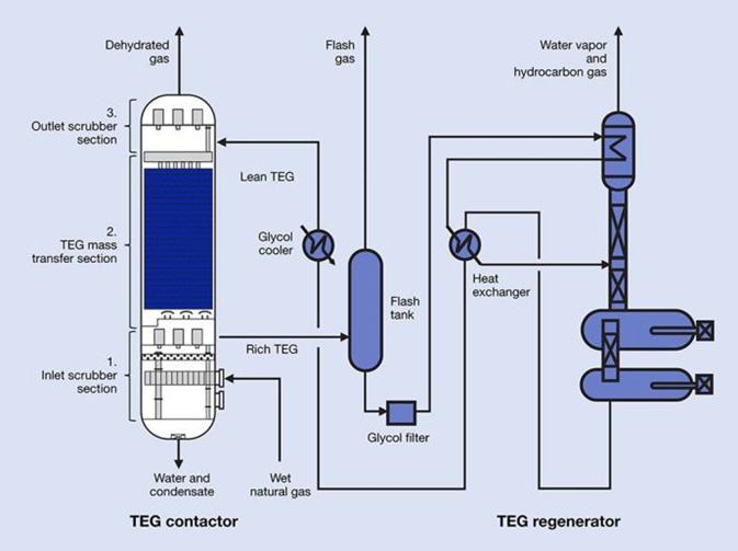 TEG contactor